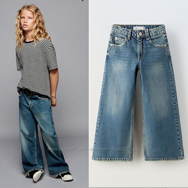 Широкі джинси ZARA на дівчинку 8 років 128 см