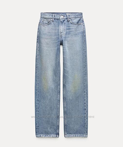 Прямі джинси ZARA straight mid rise 36 38 S M середня посадка
