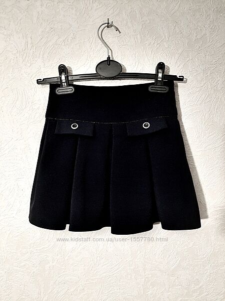 Брендовая юбка мини серая с двойной баской женская atmosphere 10/38