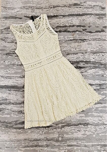 Сукня біла мереживна колір шампанського плаття на дівчинку 8-12 років
