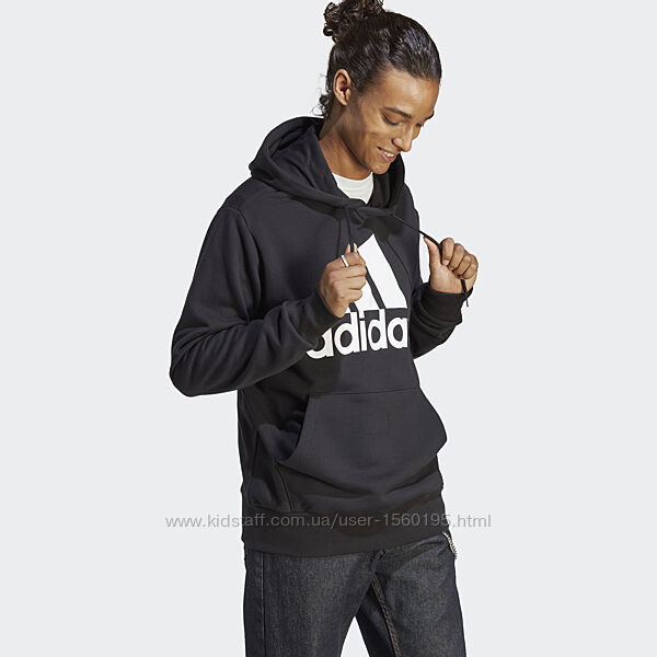 Оригінальне утеплене худі на флісі Adidas Essentials Big Logo Fleece Hoodie