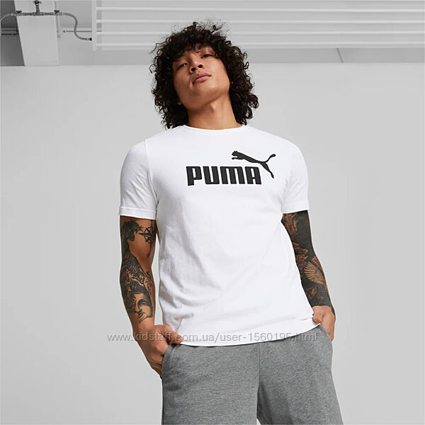 Оригінальна біла футболка Puma ESS Logo Tee / 58666602