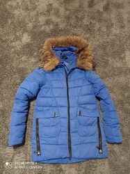 Куртка зимняя рост 155-165 с натуральным мехом