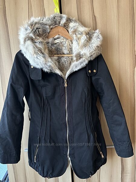 Парка з натуральним хутром кролика