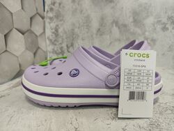 Crocs crocband clog lavender/purple крокси лавандові жіночі крокси шльопанц