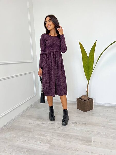 Хіт стильне плаття міді 40-50рр асортимент кольорів