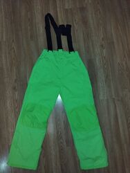 Лижні штани або сноуборд 11-12р. Лыжные штаны 146-152р. ярко-салатовые  