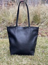 Шкіряна сумка-шопер на блискавці, Італія, кольори в асортименті