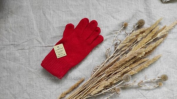 Червоні кашемірові / вовняні червоні італійські рукавички lambswool Італія 