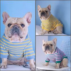 Реглан одежда для собак для французского бульдога мопса футболка комбинезон