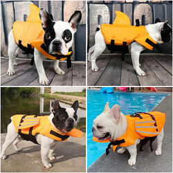 Плавательный жилет для собак французского бульдога мопса спасательный жилет