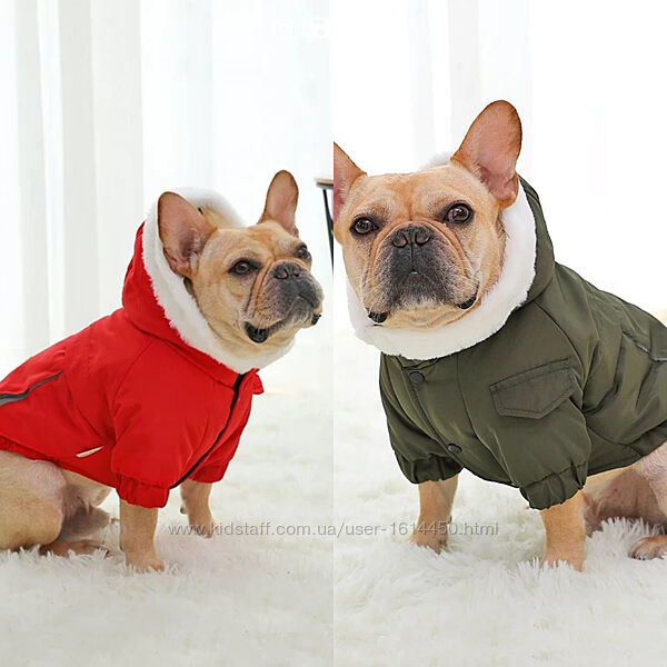 Куртка парка одежда для собак французского бульдога мопса комбинезон