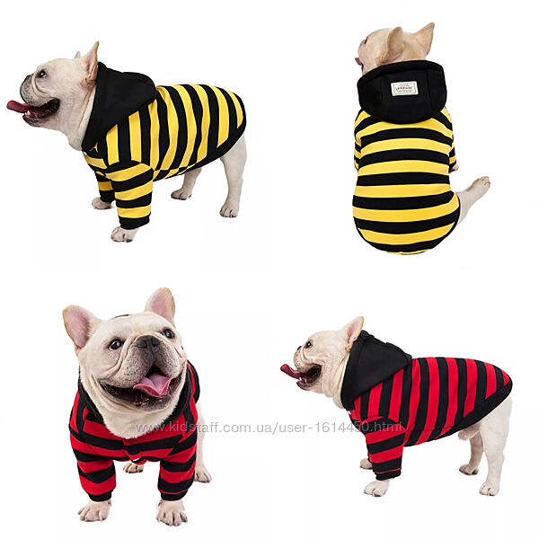 Толстовка худи кофта свитер куртка одежда для собак французского бульдога 