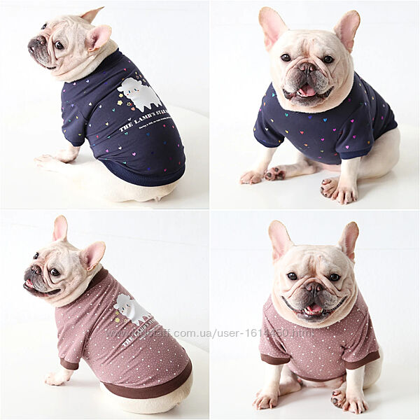 Реглан свитшот свитер футболка одежда для собак французского бульдога мопса