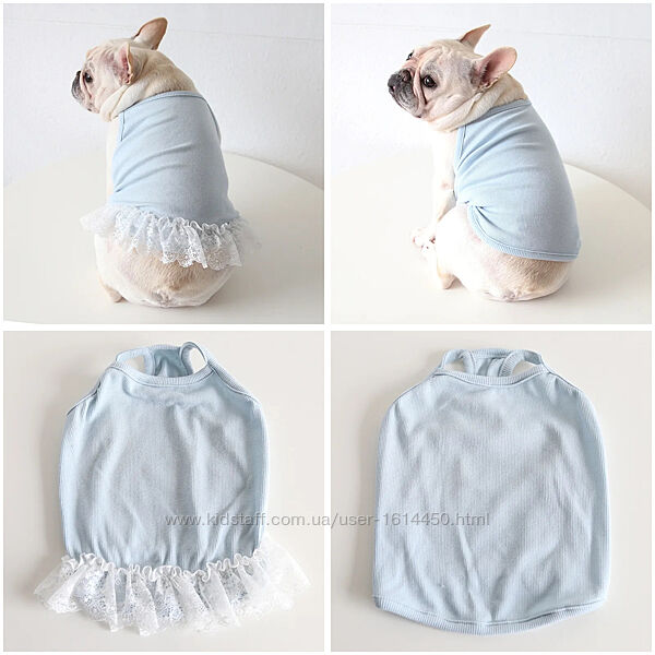 Майка маєчка футболка сукня одяг для собак французького бульдога мопса 