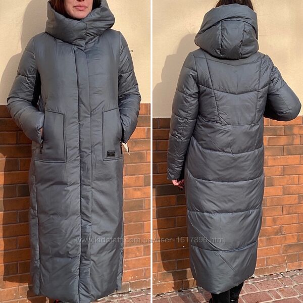 Зимнее Женское пальто р. 46 Фирменный Длинный Пуховик Фабричный Китай 