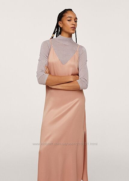 Сатинова сукня з віскози Mango, M