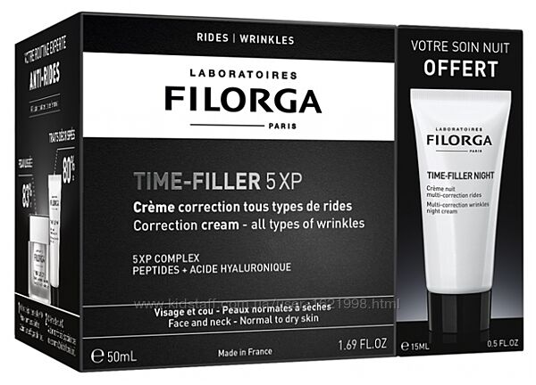 Набір Filorga TIME-FILLER 5XP крем денний та нічний від зморшок