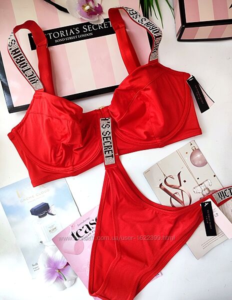 Victoria&acutes secret original s m l купальник зі стразами shine 34d 34dd 