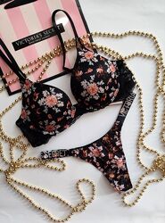 VICTORIA&acuteS SECRET xs 32b 70b 34 комплект білизни зі стразами very sexy push