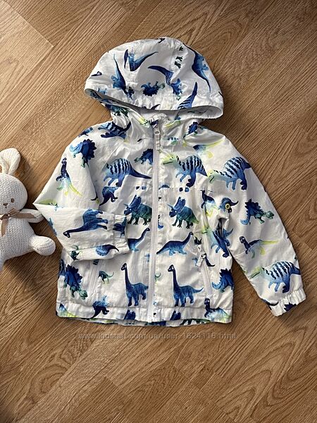 Куртка вітровка з динозаврами на 3-4 роки