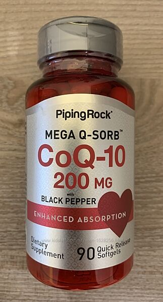 Коензим CoQ10, 200 мг, 90 капсул США.