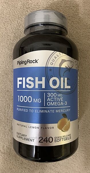 Рибячий жир Омега-3 1000 мг, 240 капсул не викликає відрижку США.