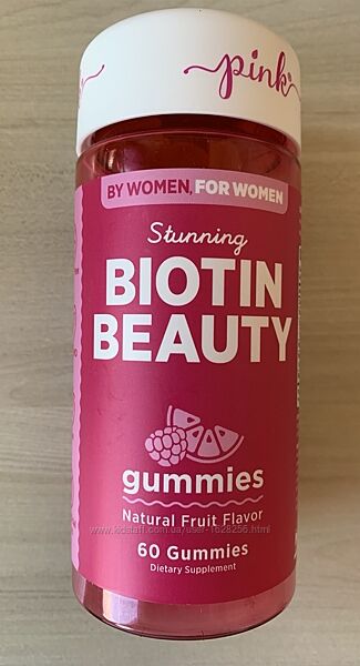 Біотин Beauty натуральні фрукти, 60 жувальних таблеток, США.