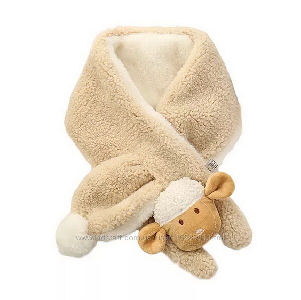 Детский меховой шарф барашек овечка дитячий хутро теплий зима
