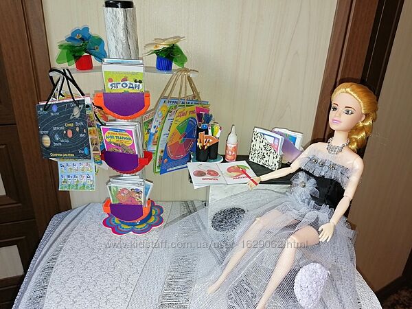Набір школа для ляльок, меблі для ляльки, стіл, лялькова мініатюра, будинок