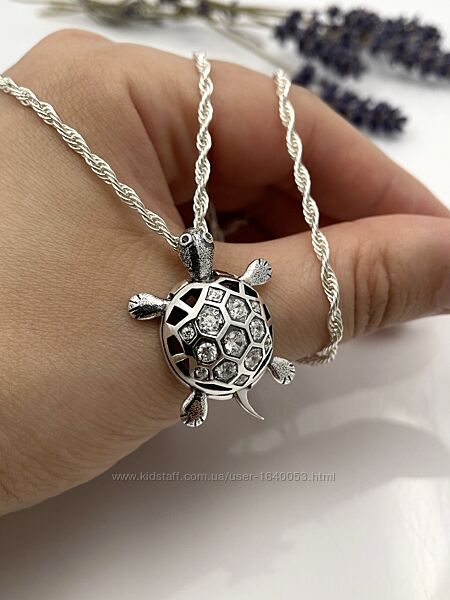 Подвеска черепаха Тортилла серебро 925