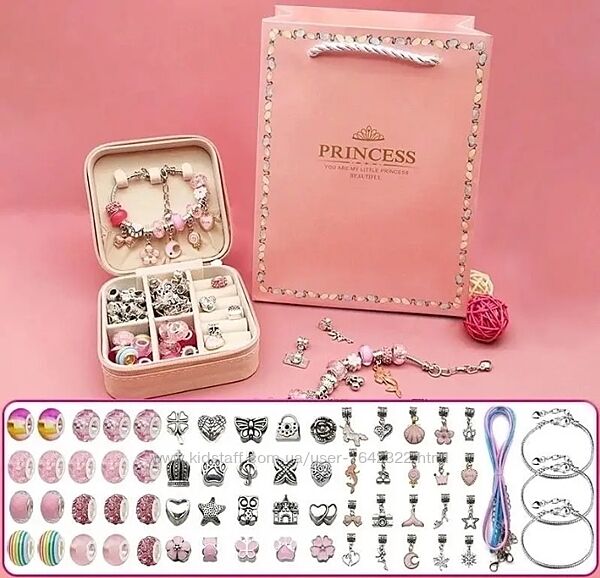 Набор для творчества создания браслето Пандора шкатулка Подарок для девочки
