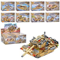 Конструктор Panlos 633007 Танк. Военная техника 8в1 725 деталей