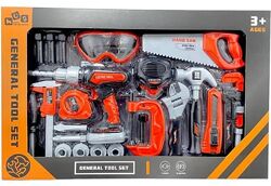 Набор инструментов 24 предмет Шуруповерт на бат. звук Подарок для мальчика 