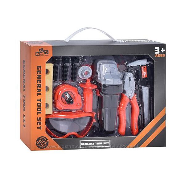 Набор инструментов 12 предметов Болгарка батар. звук Подарок для мальчика