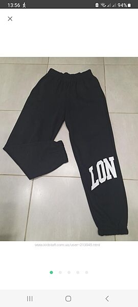 Чорні утеплені спортивні штани 