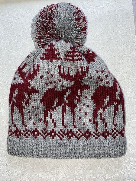 Вязаная зимняя шапка Кевина с норвежским орнаментом Олени