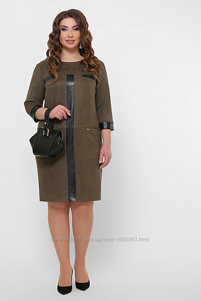 Сукня в кольорі хакі xl-3xl. розпродаж