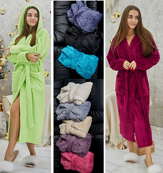 Женский махровый халат длинный тёплый, в Запорожье