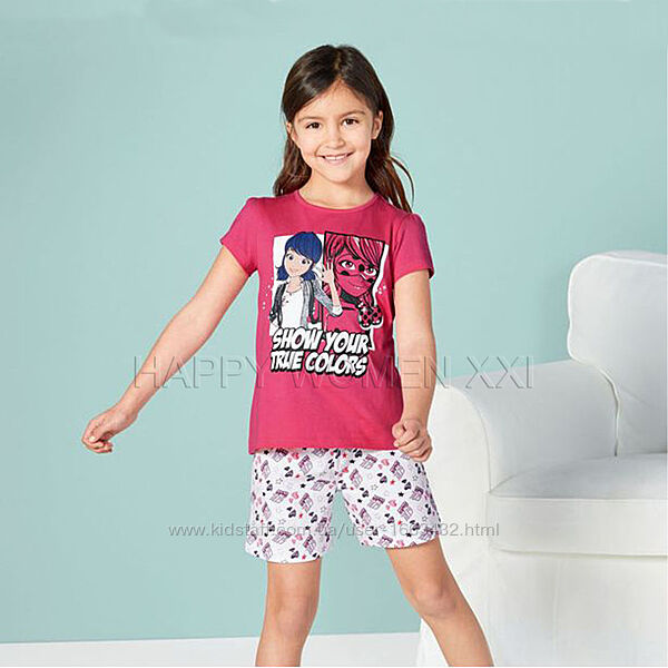 Детская хлопковая пижама Miraculous на рост 98-104 см