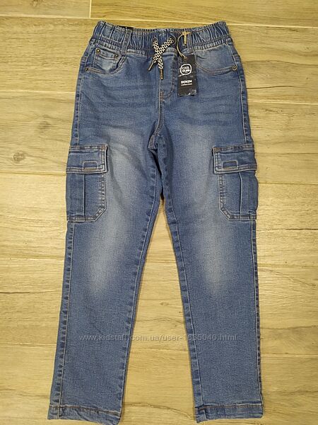 Демисезонные джинсы для мальчика на подкладке 152р.