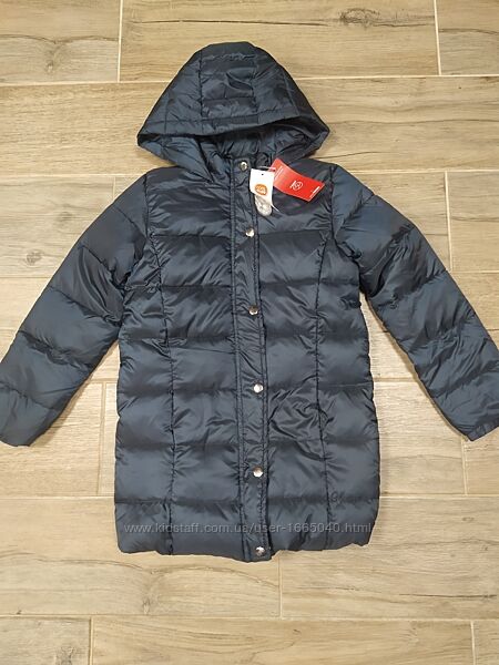 Зимняя удлиненная куртка пальто для девочки. Пуховик 98-140р.