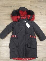 Зимняя куртка пальто для девочки 104-116р.