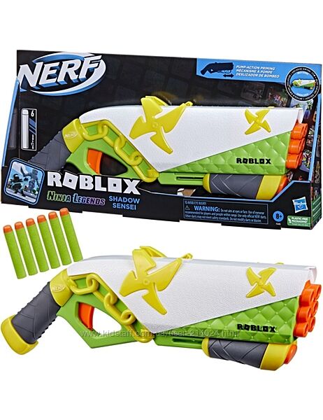 Бластер іграшковий Hasbro Nerf Roblox Ninja Legends дробовик Нерф з м&acuteякими