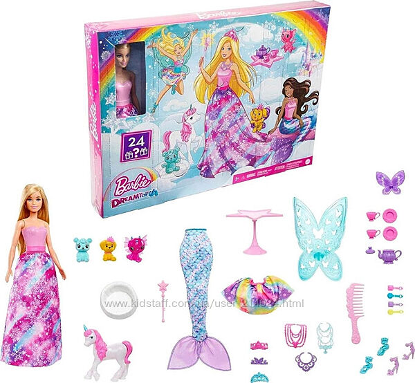 Адвент календар Barbie Dreamtopia Fairytale Advent Calendar Барбі