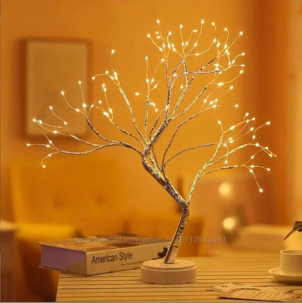 Светильник Бонсай дерево теплый свет 108 LED декор 
