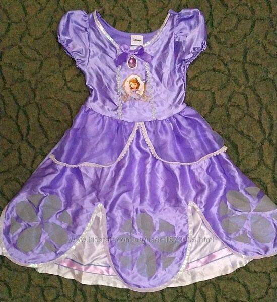 Карнавальное платье принцессы Софии на девочку 3-4 года, Дисней