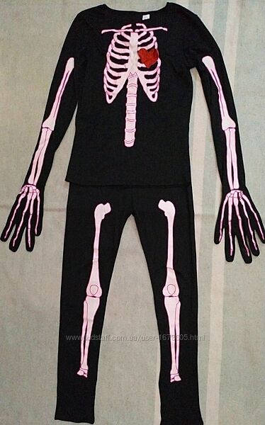 Карнавальный костюм скелета на мальчика 11-13 лет, фирма TU