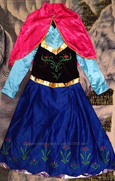 Карнавальное платье принцессы Анны Холодное сердце для аниматора,