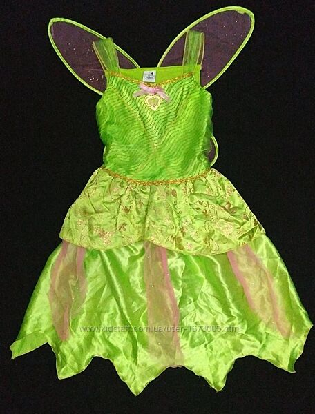 Карнавальное платье феи Динь Динь на девочку 7-8 лет, Дисней